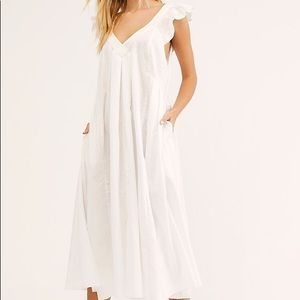 Free People Darling Days Midi Dress - White, S